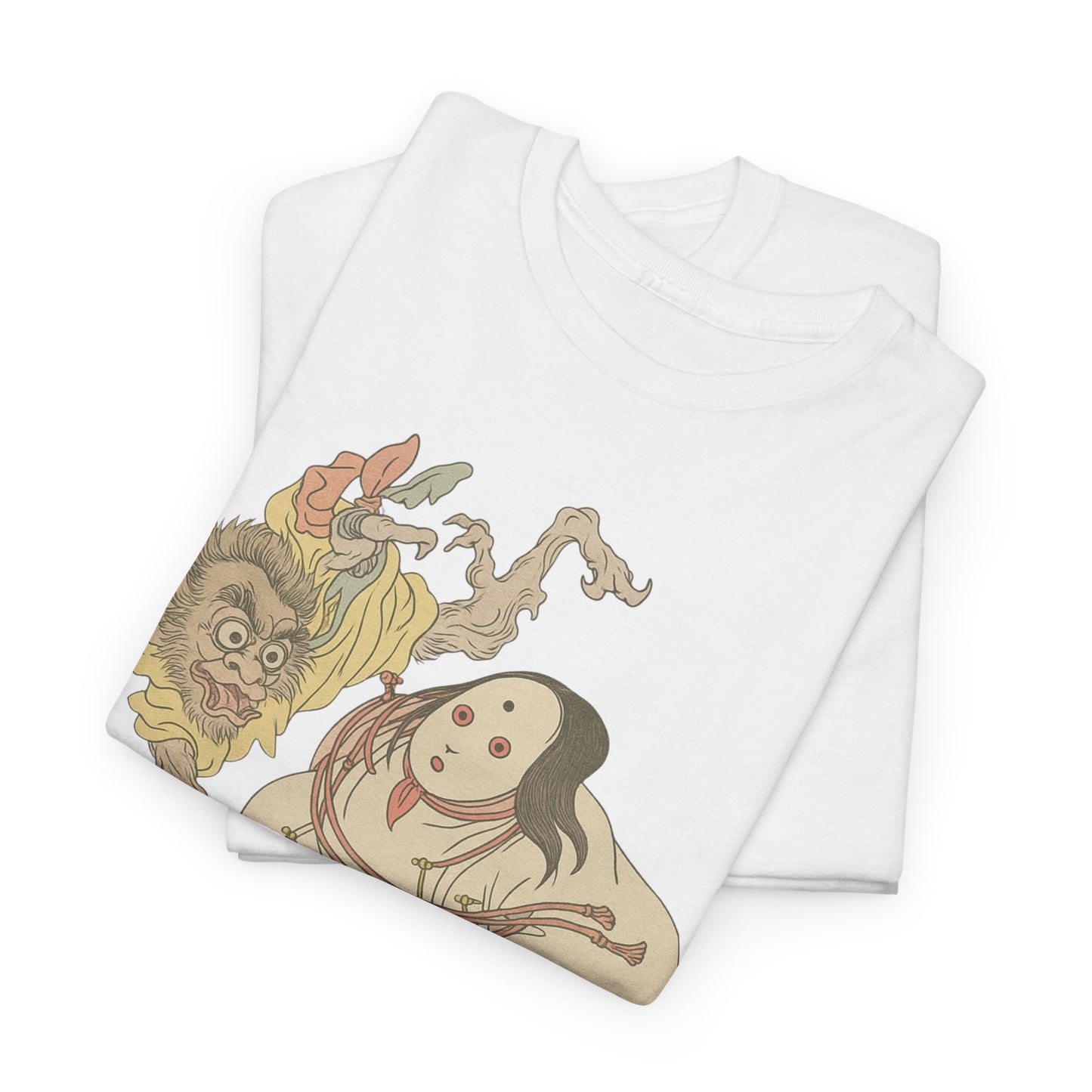 Japanese Whimsical Unisex Heavy Cotton Tee featuring Playful Art, Graphic Tee, Casual Wear, Unique Gift, Fun Streetwear, Statement Shirt, [...]
