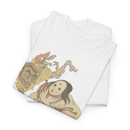 Japanese Whimsical Unisex Heavy Cotton Tee featuring Playful Art, Graphic Tee, Casual Wear, Unique Gift, Fun Streetwear, Statement Shirt, [...]