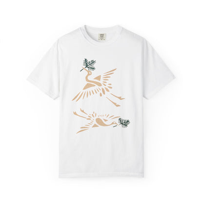 Nature-Inspired Crane Art T-Shirt, Unisex Garment Dye Tee, Eco-Friendly Shirt, Perfect for Nature Lovers, Casual Wear, Gift for Bird [...]