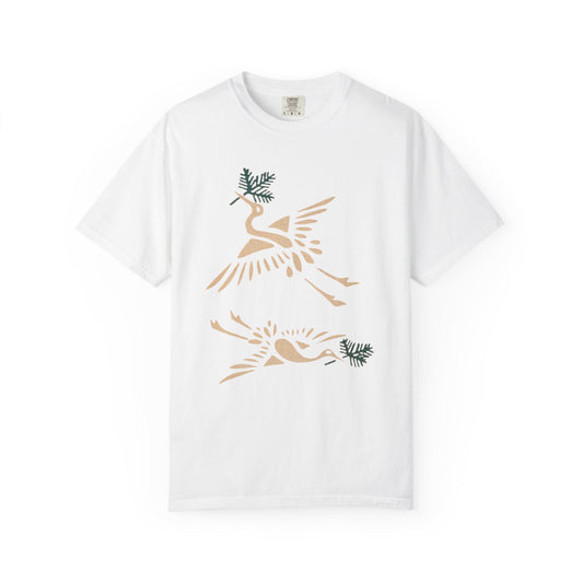 Nature-Inspired Crane Art T-Shirt, Unisex Garment Dye Tee, Eco-Friendly Shirt, Perfect for Nature Lovers, Casual Wear, Gift for Bird [...]