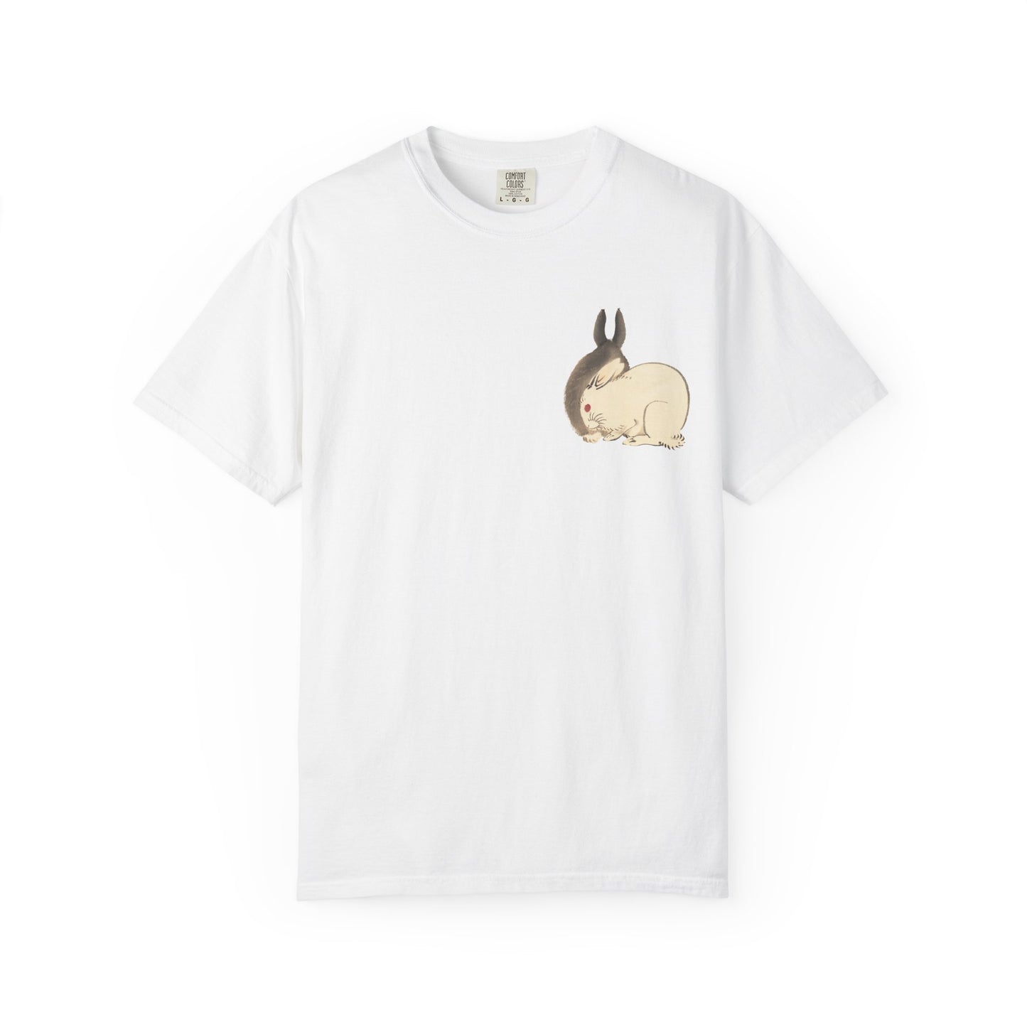 Cute Rabbit Illustration Unisex T-Shirt, Relaxed Fit Tee, Casual Outfit, Animal Lover Gift, Gift for Easter, Spring Fashion