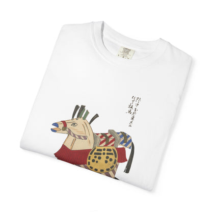 Whimsical Animal Pull Toy T-shirt, Vintage Style Tee, Unisex Gift, Cute Graphic Shirt, Artistic Apparel, Playful Fashion