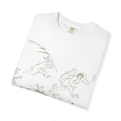 Whimsical Unisex Garment-Dyed T-Shirt - Nature-Inspired Design, Relaxed Fit, Perfect for Casual Outings, Gifts, Everyday Wear