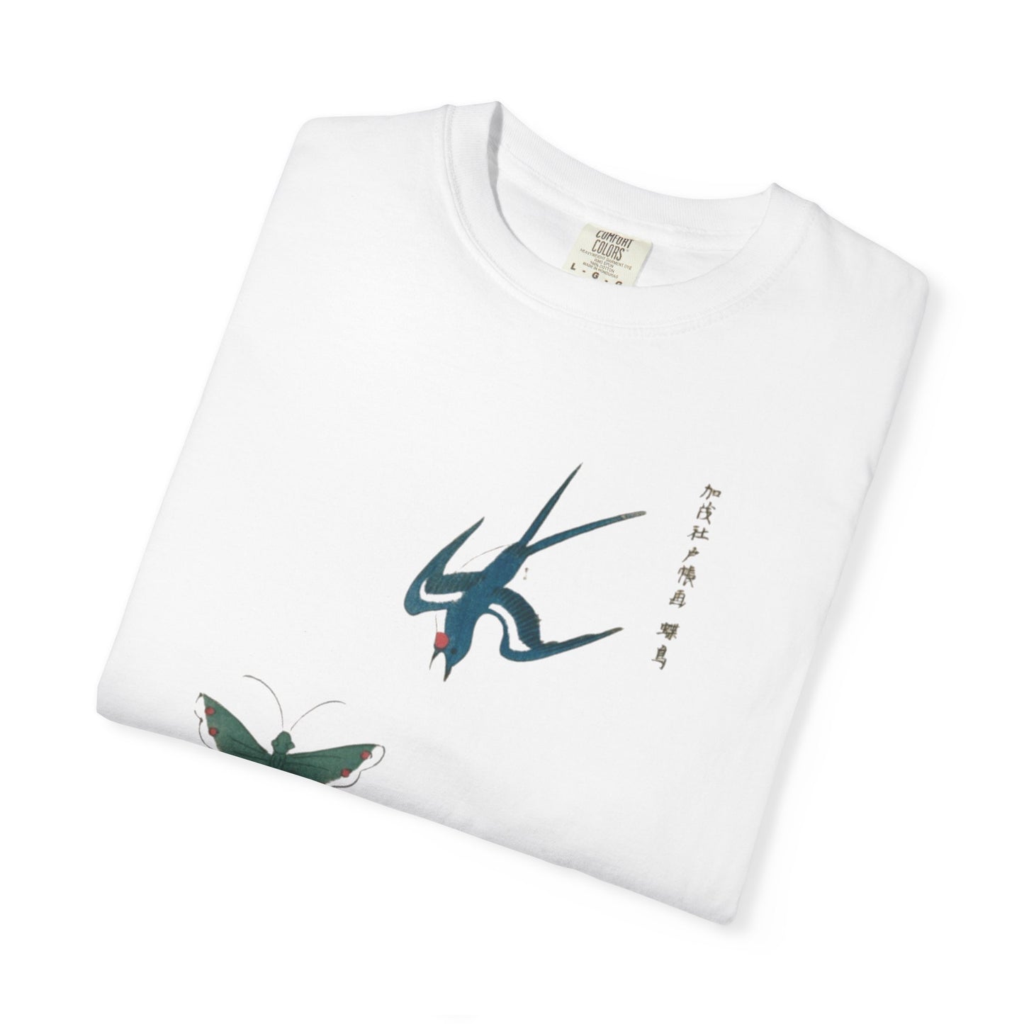 Japanese Butterfly Vibes Unisex Garment-Dyed T-shirt, Casual Wear, Summer Fashion, Eco-Friendly Gift, Nature Lover's Tee