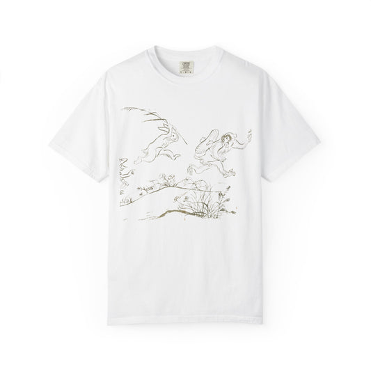 Whimsical Unisex Garment-Dyed T-Shirt - Nature-Inspired Design, Relaxed Fit, Perfect for Casual Outings, Gifts, Everyday Wear